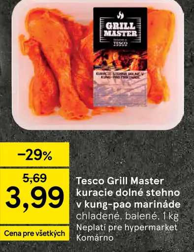 Tesco Grill Master kuracie dolné stehno v kung-pao marináde