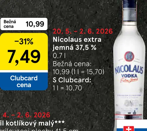 Nicolaus Extra jemná vodka 38%