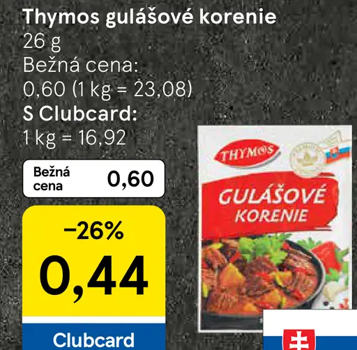 Thymos Gulášové korenie
