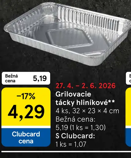 Grilovacie tácky hliníkové