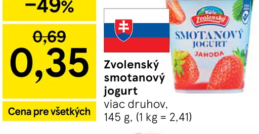Zvolenský smotanový jogurt