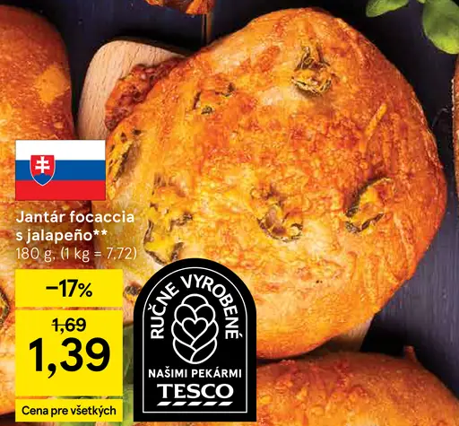 Jantár focaccia s jalapeño