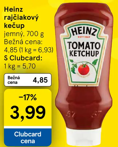 Heinz Rajčiakový kečup jemný