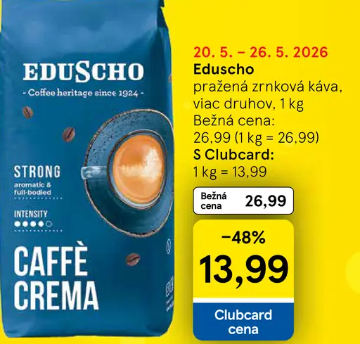Eduscho Caffè Crema Strong pražená zrnková káva