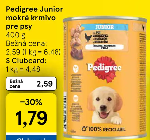 Pedigree Junior mokré krmivo pre psy