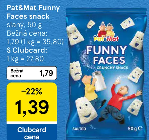 Pat & Mat Funny Faces snack slaný