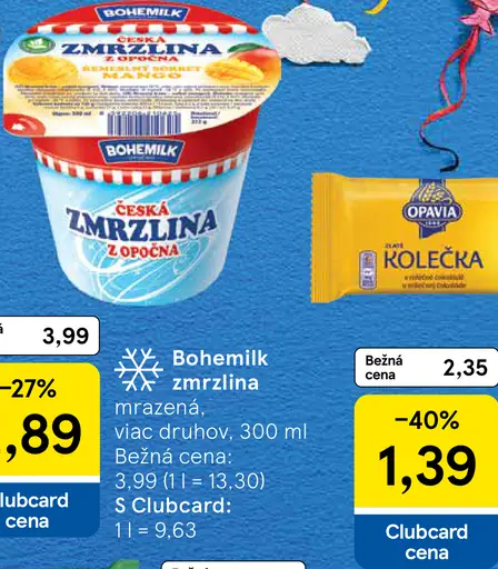 Bohemilk zmrzlina mrazená