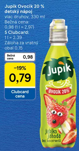 Jupík Ovocík 20 % detský nápoj