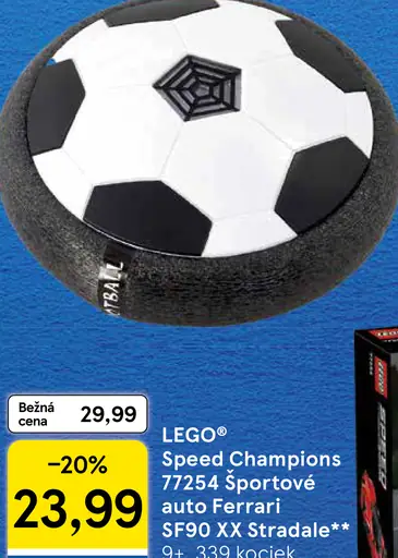 Drifter futbalová lopta vznášajúca sa so svetelnými efektmi