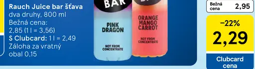 Rauch Juice Bar šťava Pink Dragon