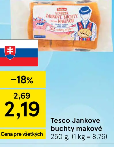 Tesco Jankove buchty makové