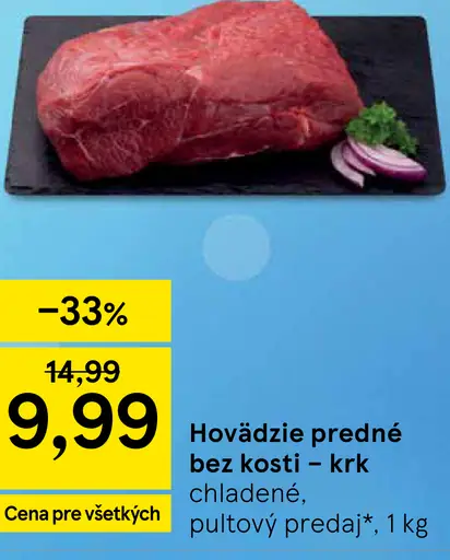Hovädzie predné bez kosti - krk