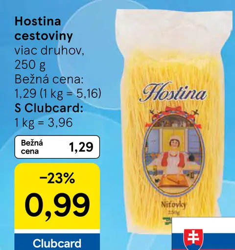 Hostina cestoviny