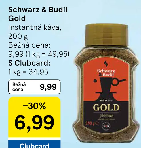 Schwarz & Budil Gold noblesná instantná káva