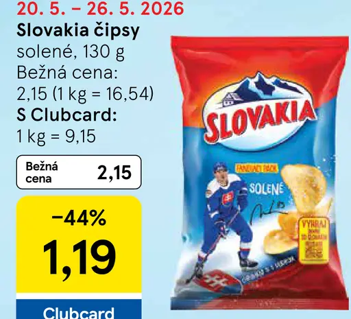 Slovakia čipsy Solené