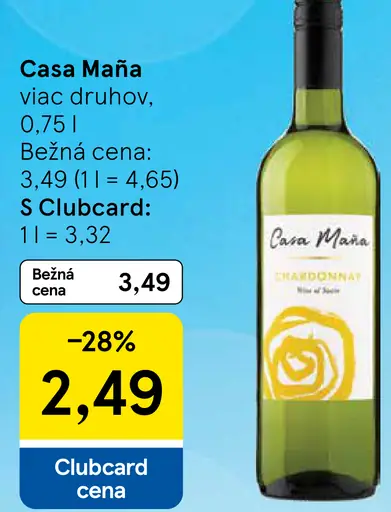 Casa Maňa víno