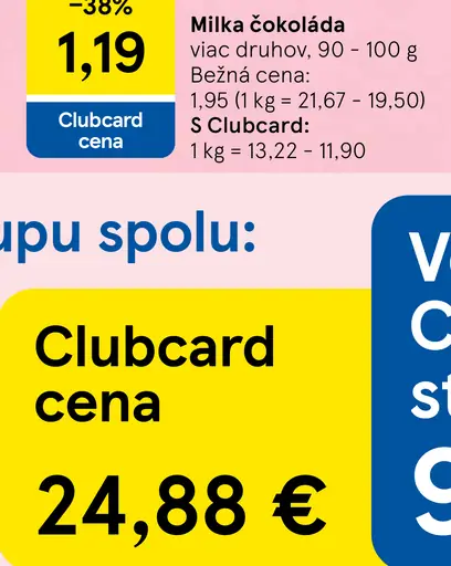 Čokoláda rôzne druhy Milka