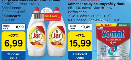 Jar prostriedok na umývanie riadu viac druhov