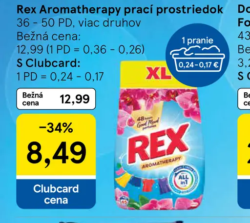 Rex Aromatherapy prací prostriedok viac druhov