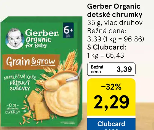 Gerber Organic detské chrumky