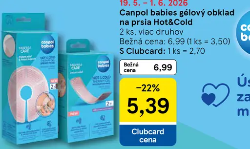 Canpol babies gélový obklad na prsia Hot&Cold