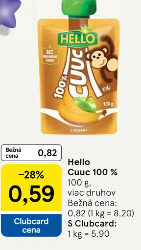 Hello Cuuc 100 % ovocná kapsička