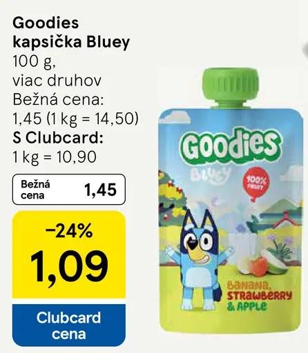Goodies Bluey ovocné pyré jablko, banán