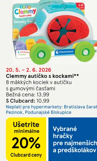Clemmy autíčko s kockami