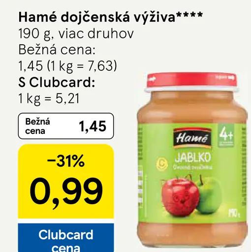 Hamé dojčenská výživa