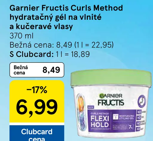 Garnier Fructis Curls Method hydratačný gél na vlnité a kučeravé vlasy Flexi Hold