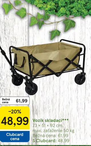 Vozík skladací záhradný