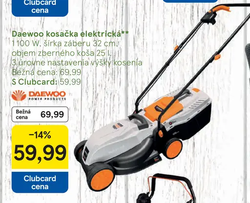 Daewoo kosačka elektrická 1100 W