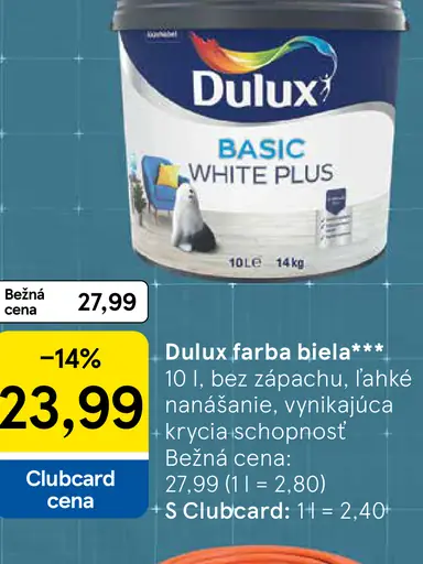 Dulux Basic White Plus biela farba