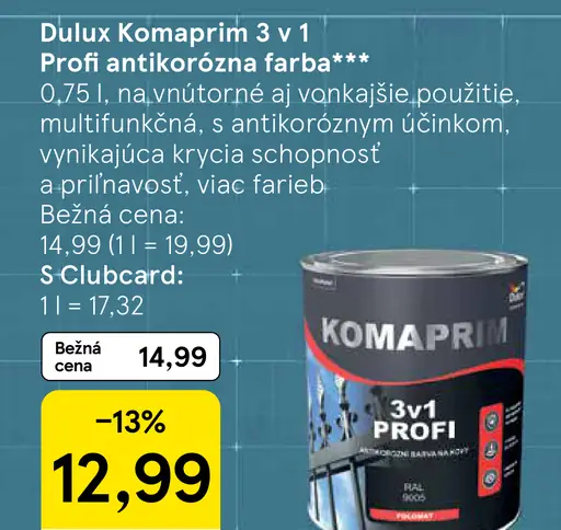Dulux Komaprim 3 v 1 Profi antikorózna farba