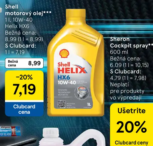 Shell motorový olej Helix HX6 10W-40