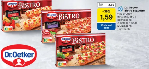 Dr. Oetker Bistro baguette viac druhov mrazené