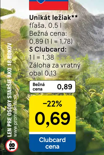 Unikát ležiak fľaša