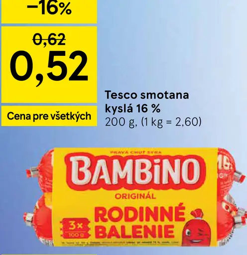 Bambino originál rodinné balenie tavený syr