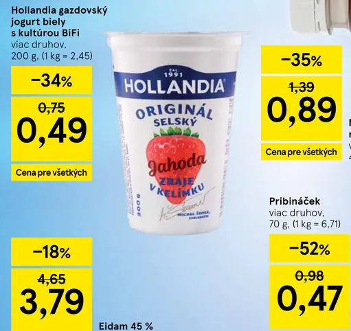 Hollandia Bio jogurt gazdovský biely s kultúrou BiFi
