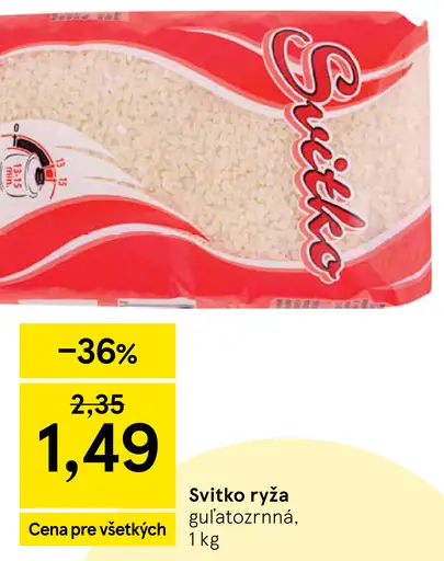 Svitko ryža guľatozrnná