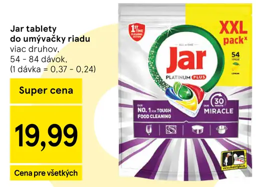 Jar Tablety do umývačky
