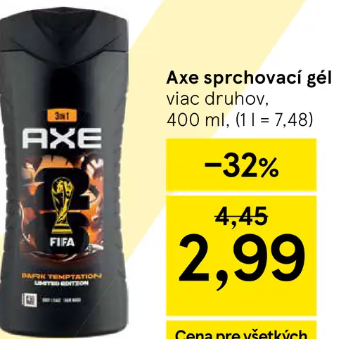 Axe sprchovací gél