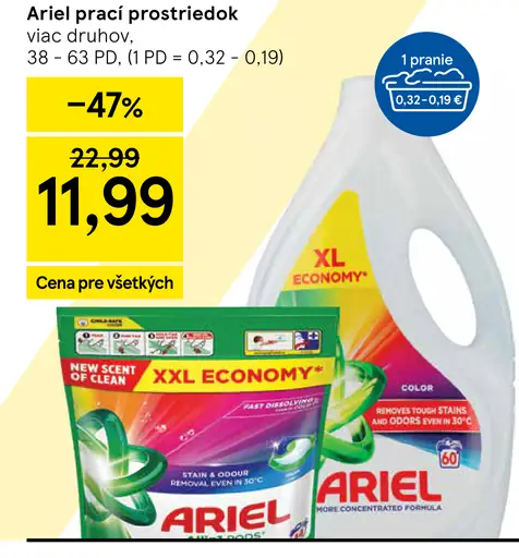 Ariel prací prostriedok