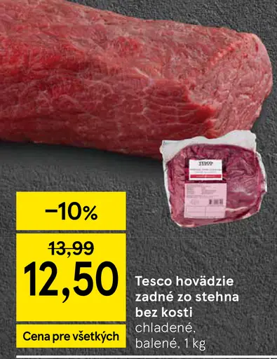 Tesco hovädzie zadné zo stehna bez kosti