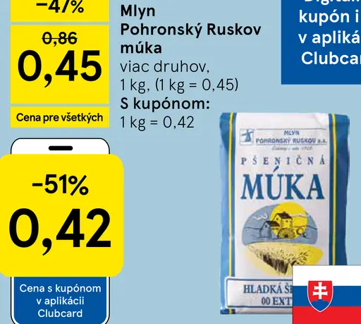 Mlyn Pohronský Ruskov Špaldová múka celozrnná