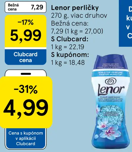Lenor vonné perličky na pranie