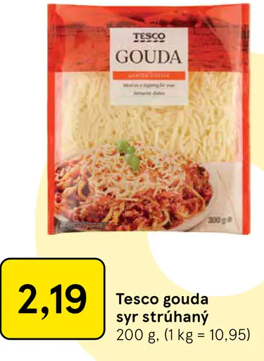 Tesco gouda strúhaný syr