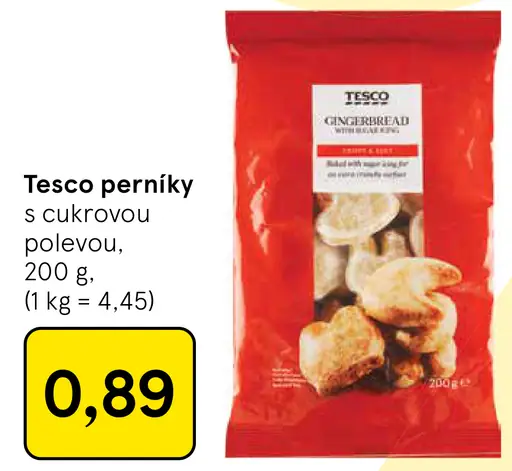 Tesco perníky s cukrovou polevou