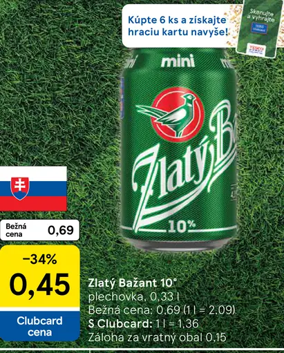 Zlatý Bažant 10% plechovka mini
