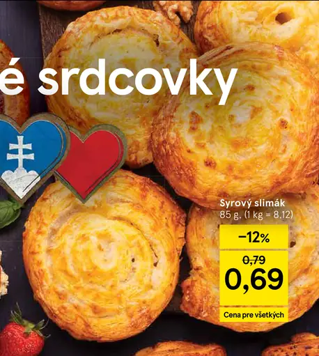 Tesco syrový slimák